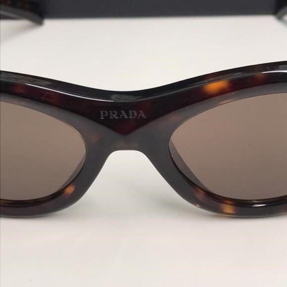 New Authentic Prada PR 20ZS Dark Brown Oval Ladies Sunglasses – 2AU06B 53 - Picture 8 of 12